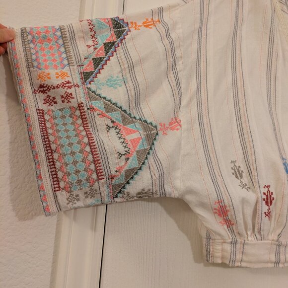 Lovestitch Boho Embroidered Crop Top - Picture 7 of 9